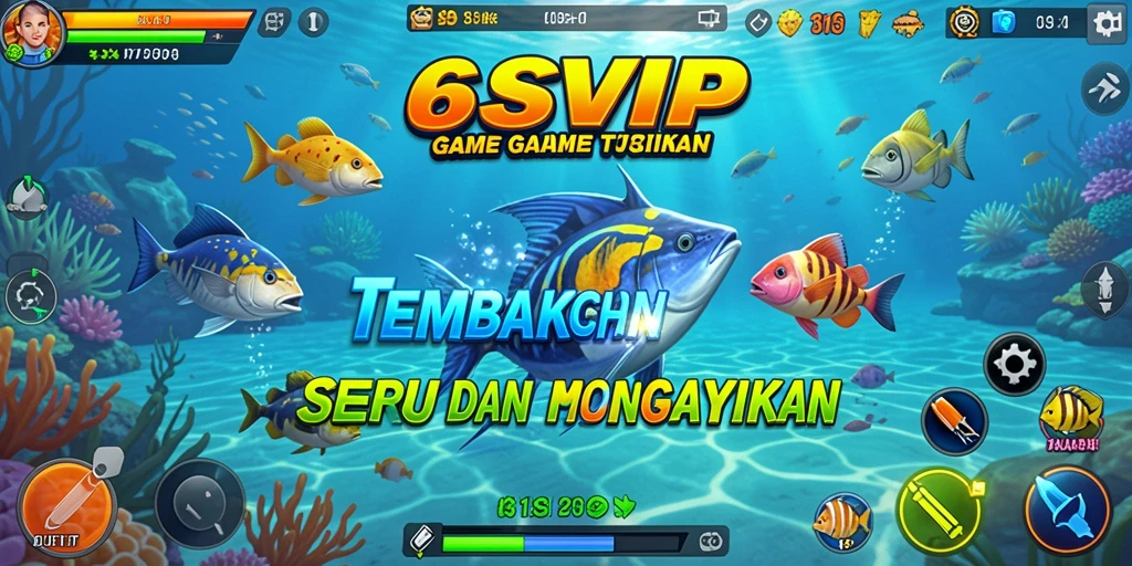 Tampilan gameplay seru dalam game Tembak Ikan 6SVIP.