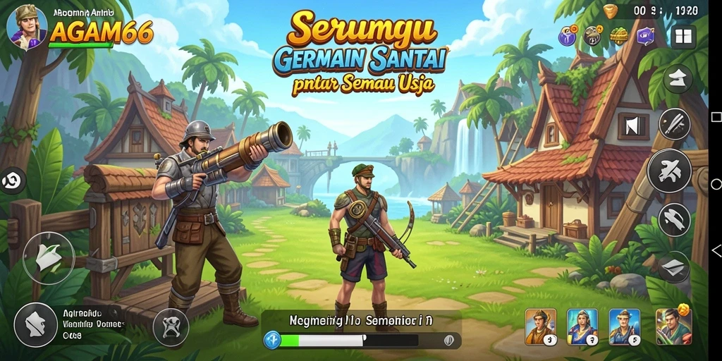 Tampilan gameplay AGAM66 yang menyenangkan dan penuh warna.