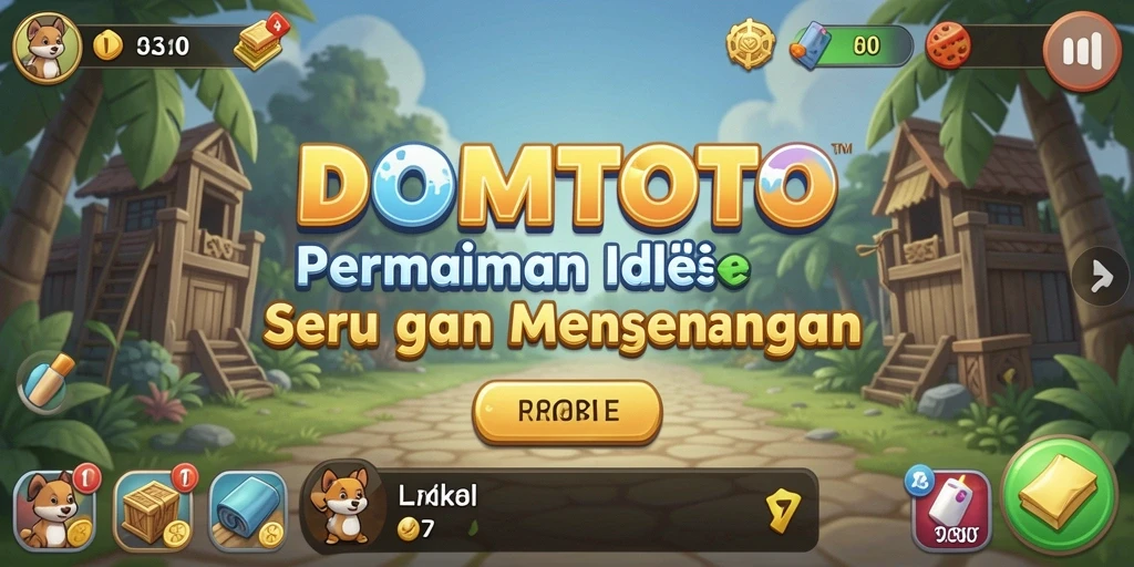 Menampilkan gameplay seru DOMTOTO dengan aksi Idle yang menarik.