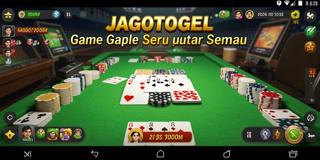 Tampilan menarik saat bermain game Gaple JAGOTOGEL.
