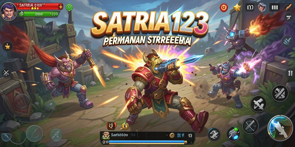 Tampilan gameplay menegangkan dalam SATRIA123 yang penuh strategi.