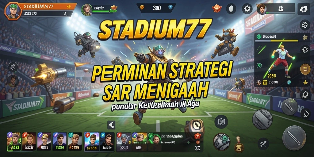 Tampilan gameplay STADIUM77 yang penuh strategi dan aksi.